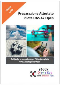 Copertina eBook Attestato Pilota Droni UAS A2 - Drone Edu