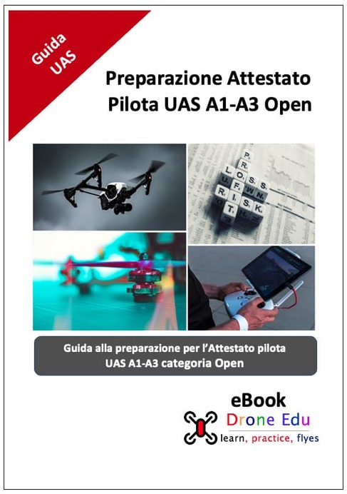 Copertina eBook Attestato Pilota Droni UAS A1-A3 ENAC - Drone Edu