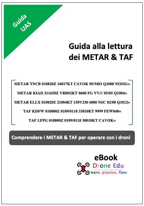 Copertina eBook Guida alla lettura METAR e TAF - Drone Edu