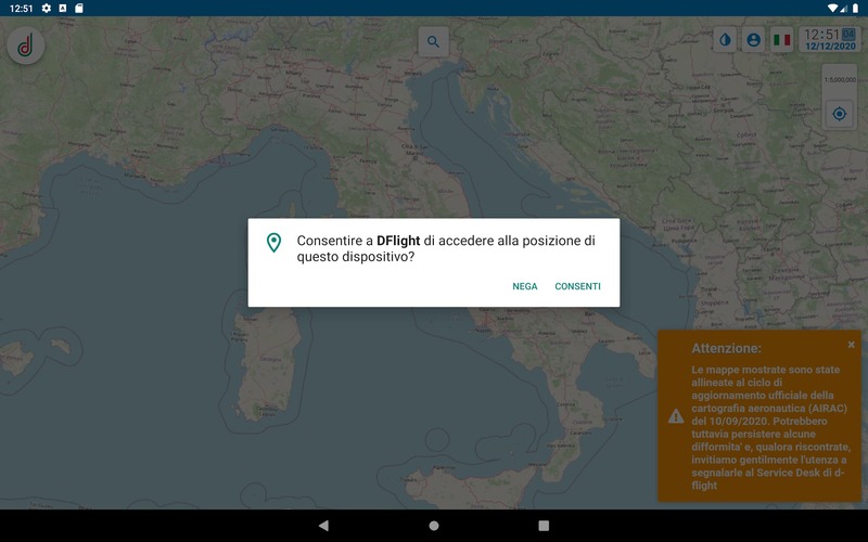 app d flight geo localizzazione